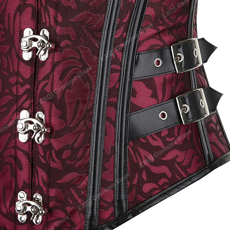 Plus-Size Gothic Steampunk Corset – Metallic