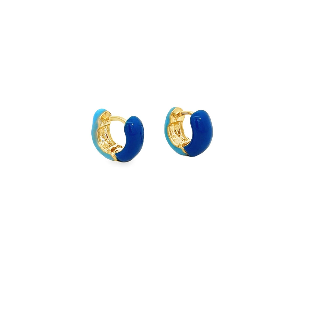 Enamel Huggie Earrings