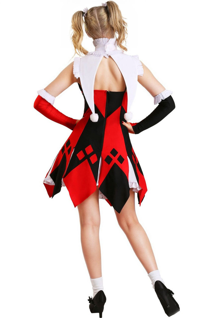 Sexy Adult Woman Jester Halloween Costume