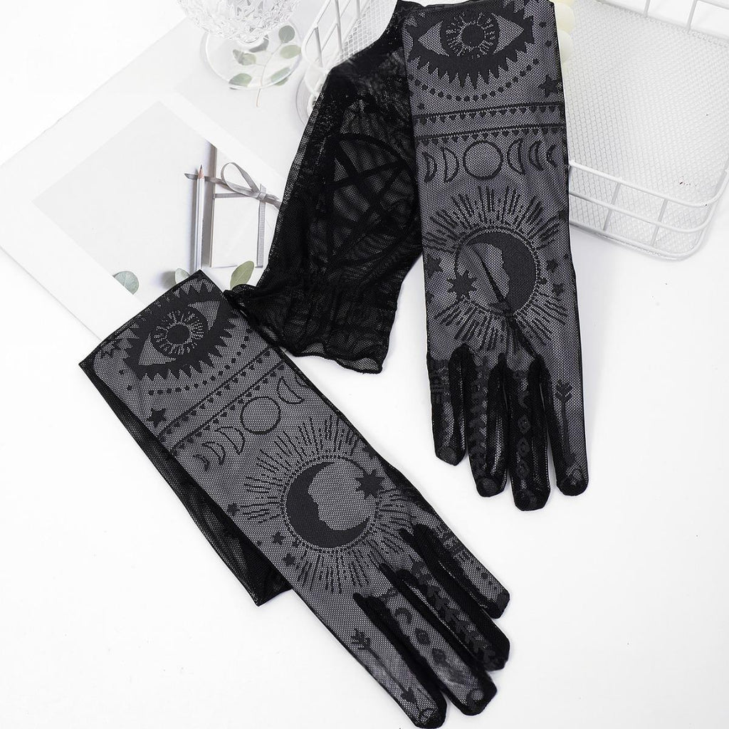Black Gothic Costume Gloves