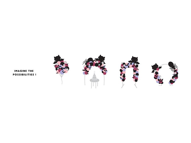 Bats & Spiders Balloon Garland