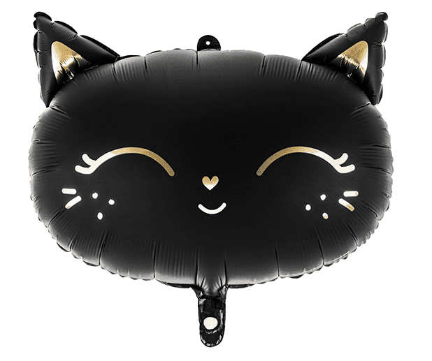 Black Cat Matte Foil Balloon – Halloween Decor | Ellie’s Party Supply