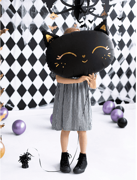 Black Cat Matte Foil Balloon – Halloween Decor | Ellie’s Party Supply