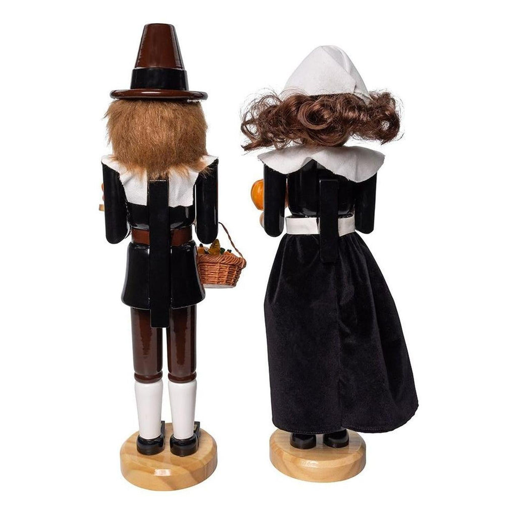 Kurt Adler 15" Pilgrim Nutcrackers 2-Piece Set