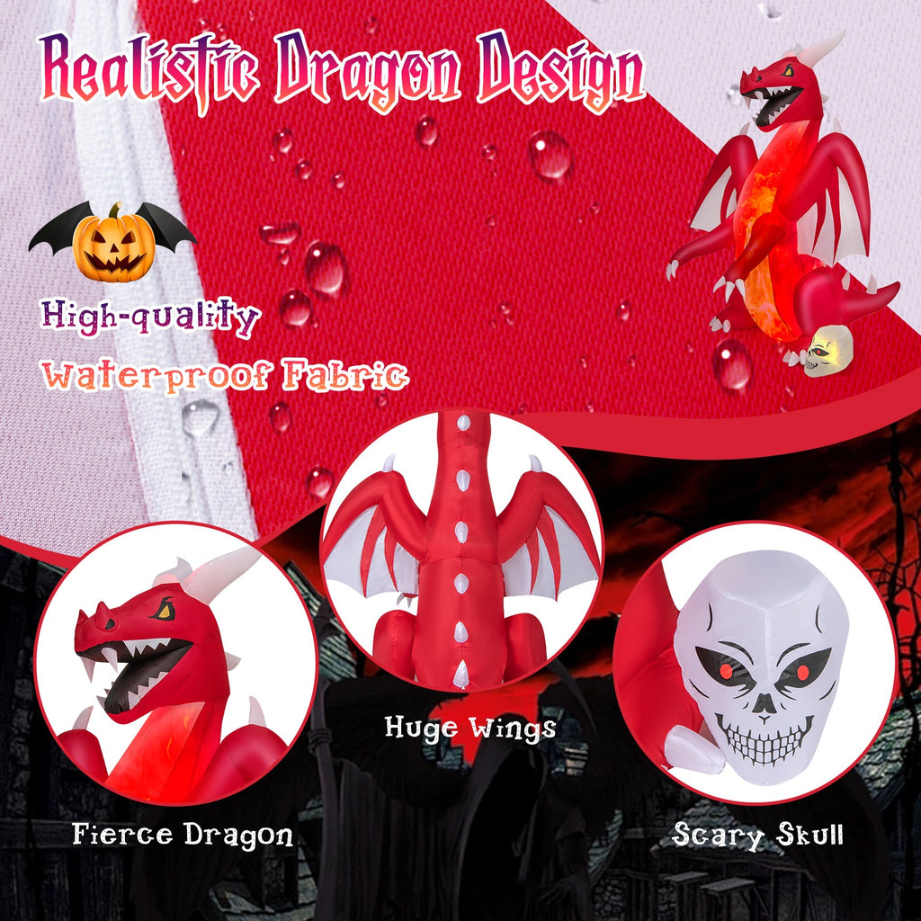 8 Feet Red Dragon with Wings inflatable