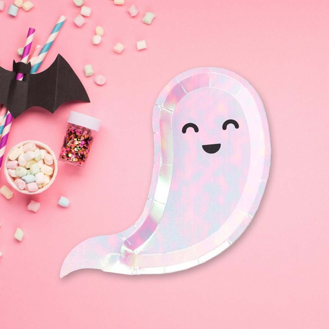 Iridescent Ghost Plates 8 pcs