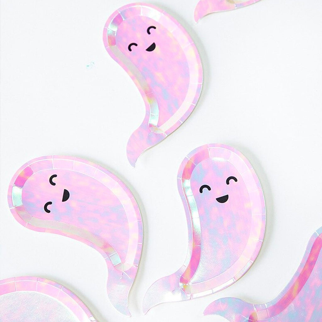 Iridescent Ghost Plates 8 pcs