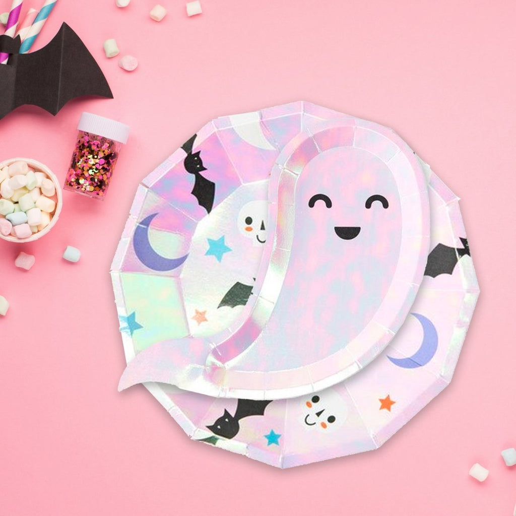 Iridescent Ghost Plates 8 pcs