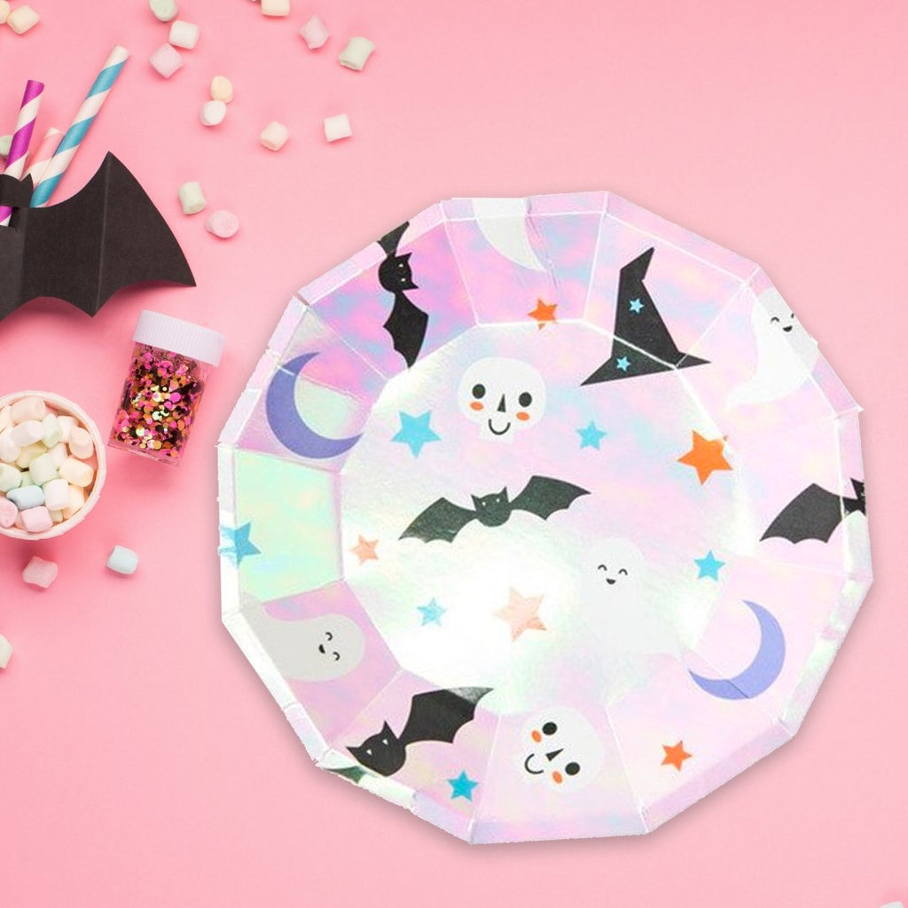 Iridescent Halloween Plates 8 pcs