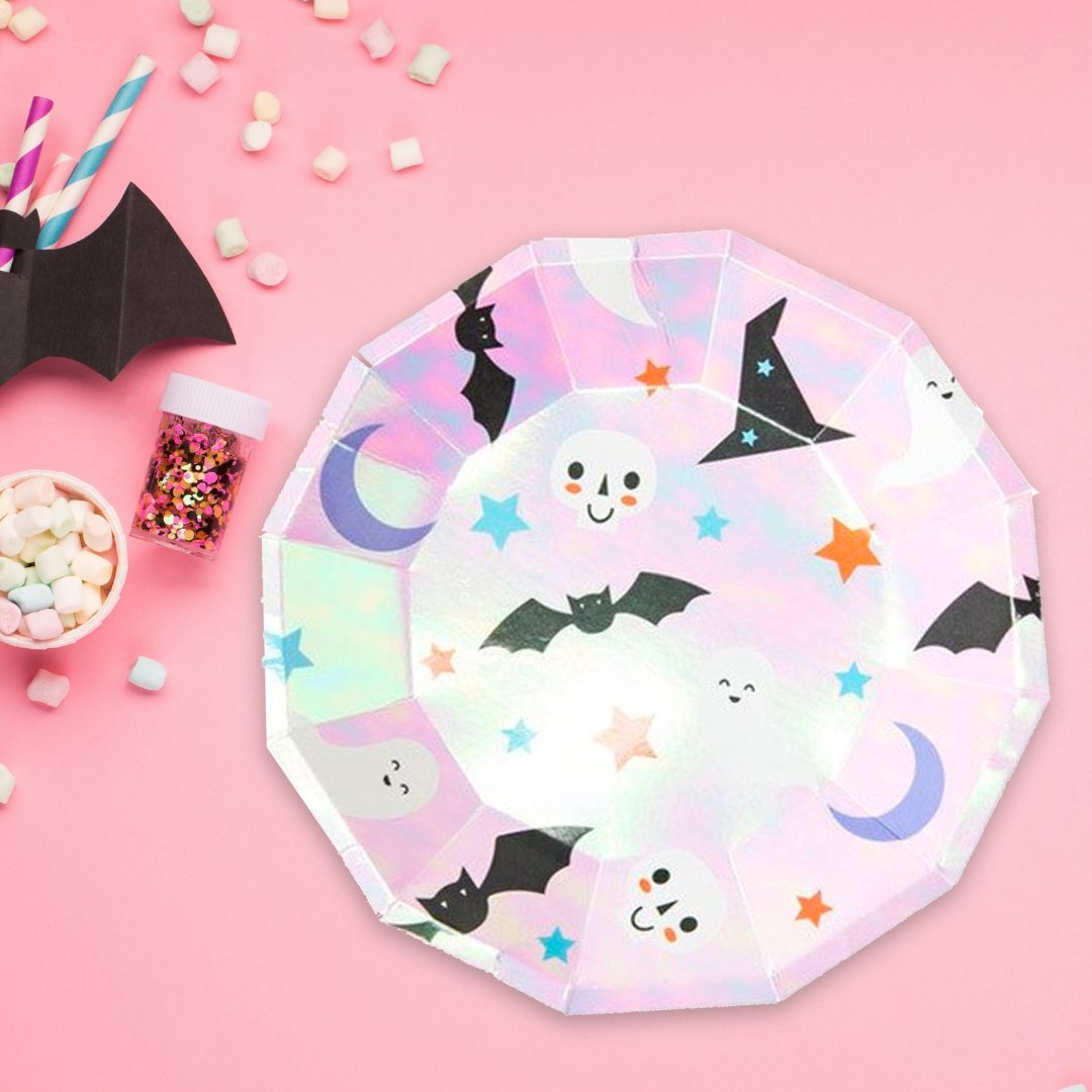 Iridescent Halloween Plates 8 pcs