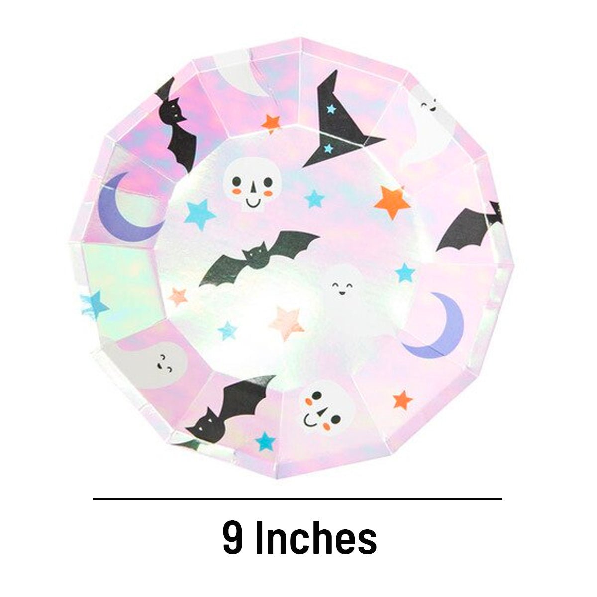 Iridescent Halloween Plates 8 pcs