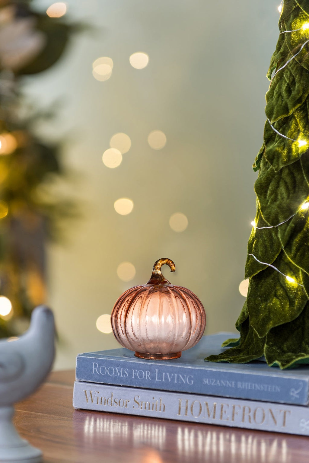 Set of 8 Glass Pumpkins for Fall Decor