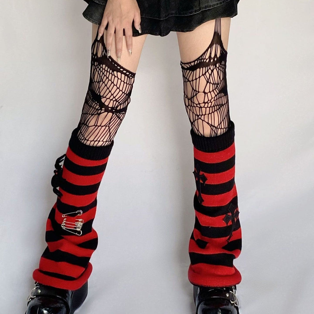 Striped Punk Leg Warmers