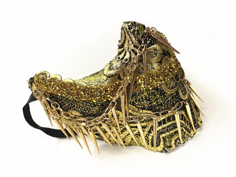Riveted Skull Punk Performance Mask