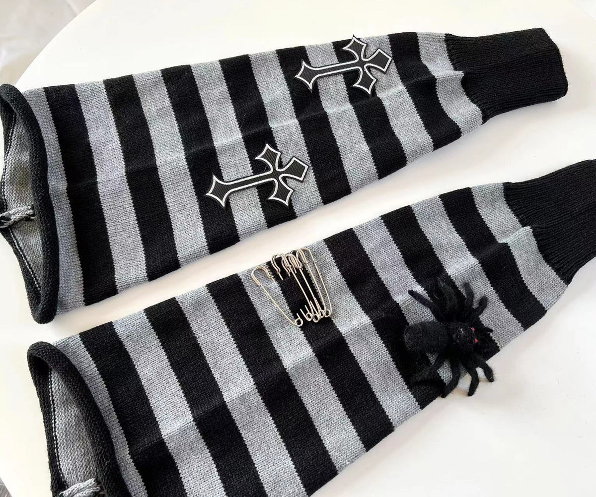 Striped Punk Leg Warmers