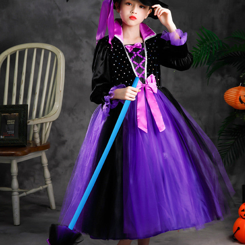 Girls Purple Witch Dress