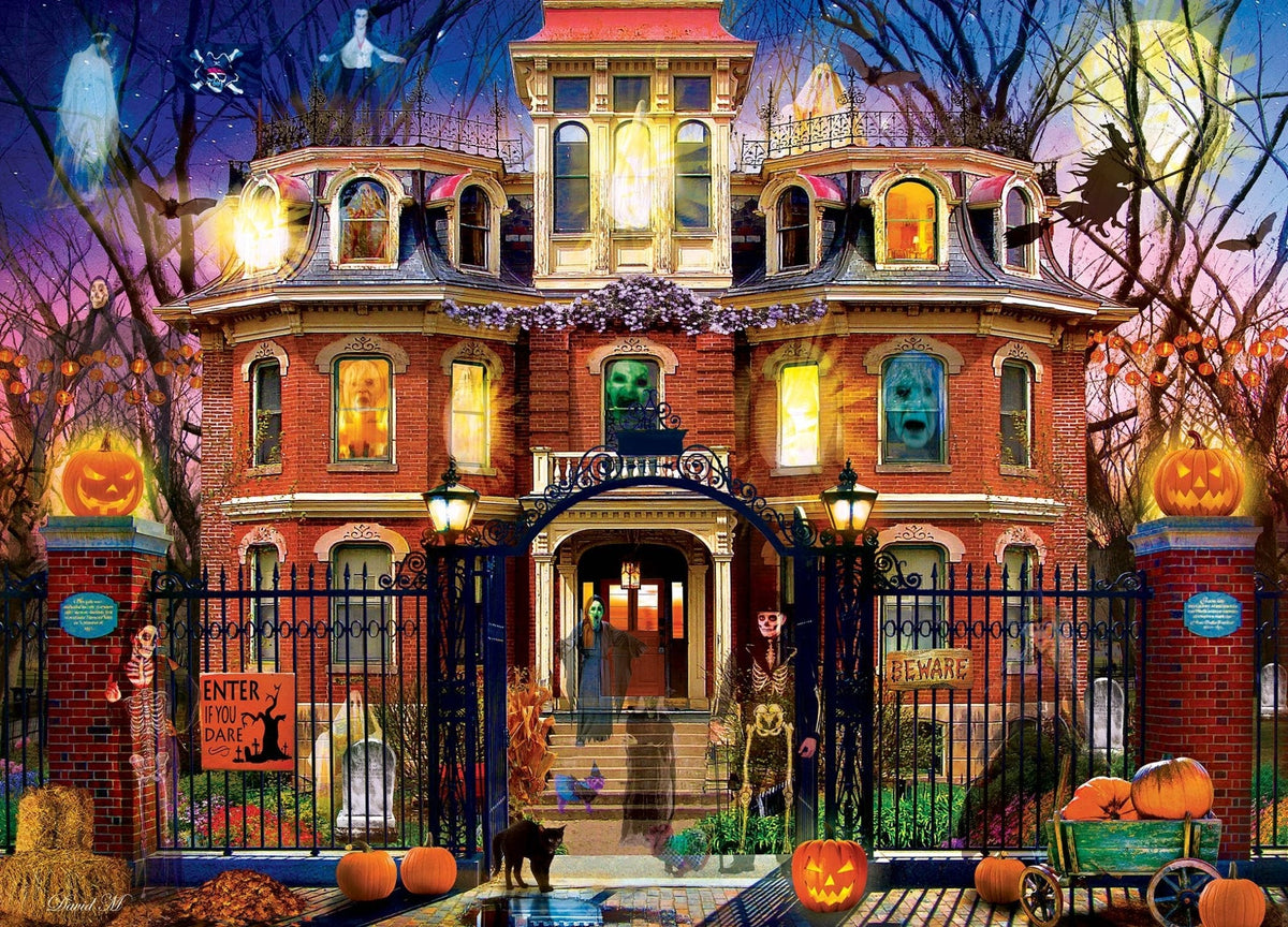 Glow in the Dark - Haunted House on the Hill 1000 Piece Puzzle by Masterpieces