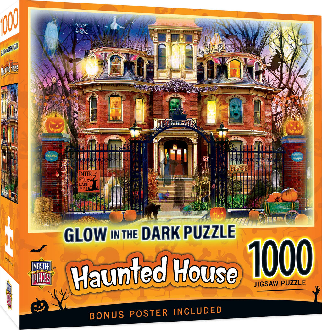 Glow in the Dark - Haunted House on the Hill 1000 Piece Puzzle by Masterpieces