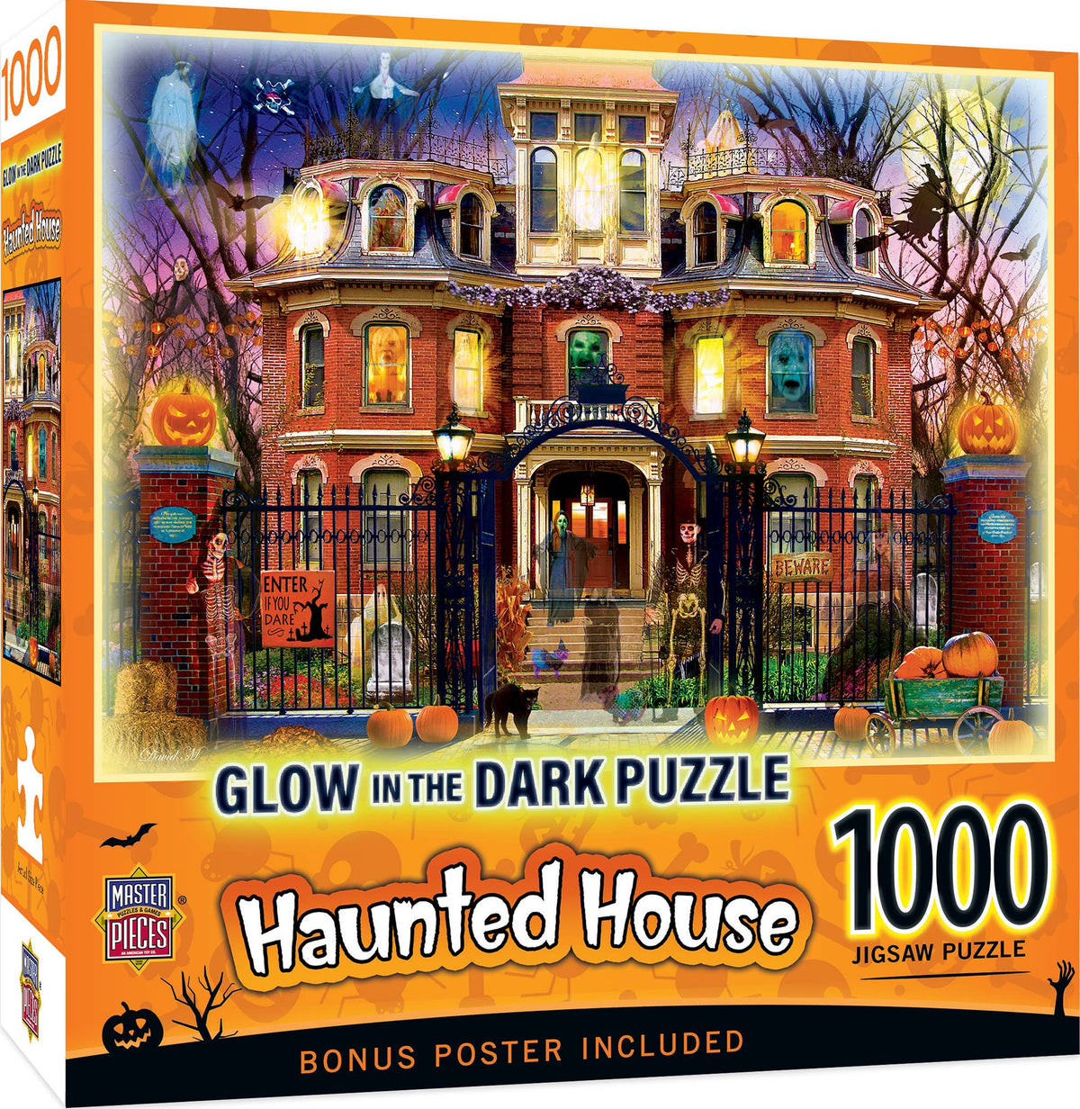 Glow in the Dark - Haunted House on the Hill 1000 Piece Puzzle by Masterpieces