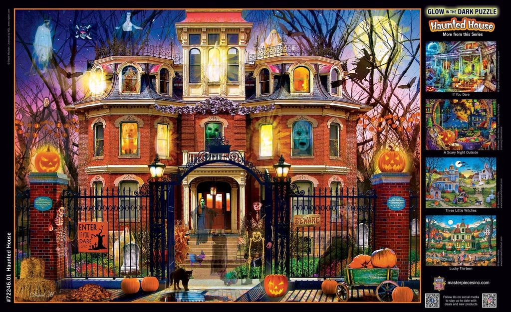 Glow in the Dark - Haunted House on the Hill 1000 Piece Puzzle by Masterpieces