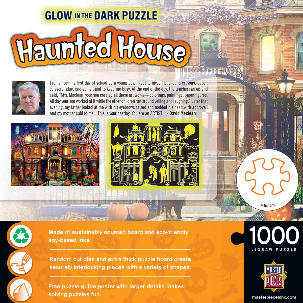 Glow in the Dark - Haunted House on the Hill 1000 Piece Puzzle by Masterpieces