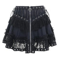 Gothic Punk High-Waist Mini Skirt