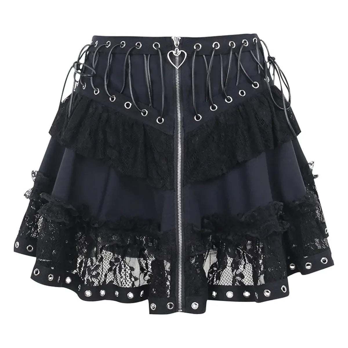 Gothic Punk High-Waist Mini Skirt