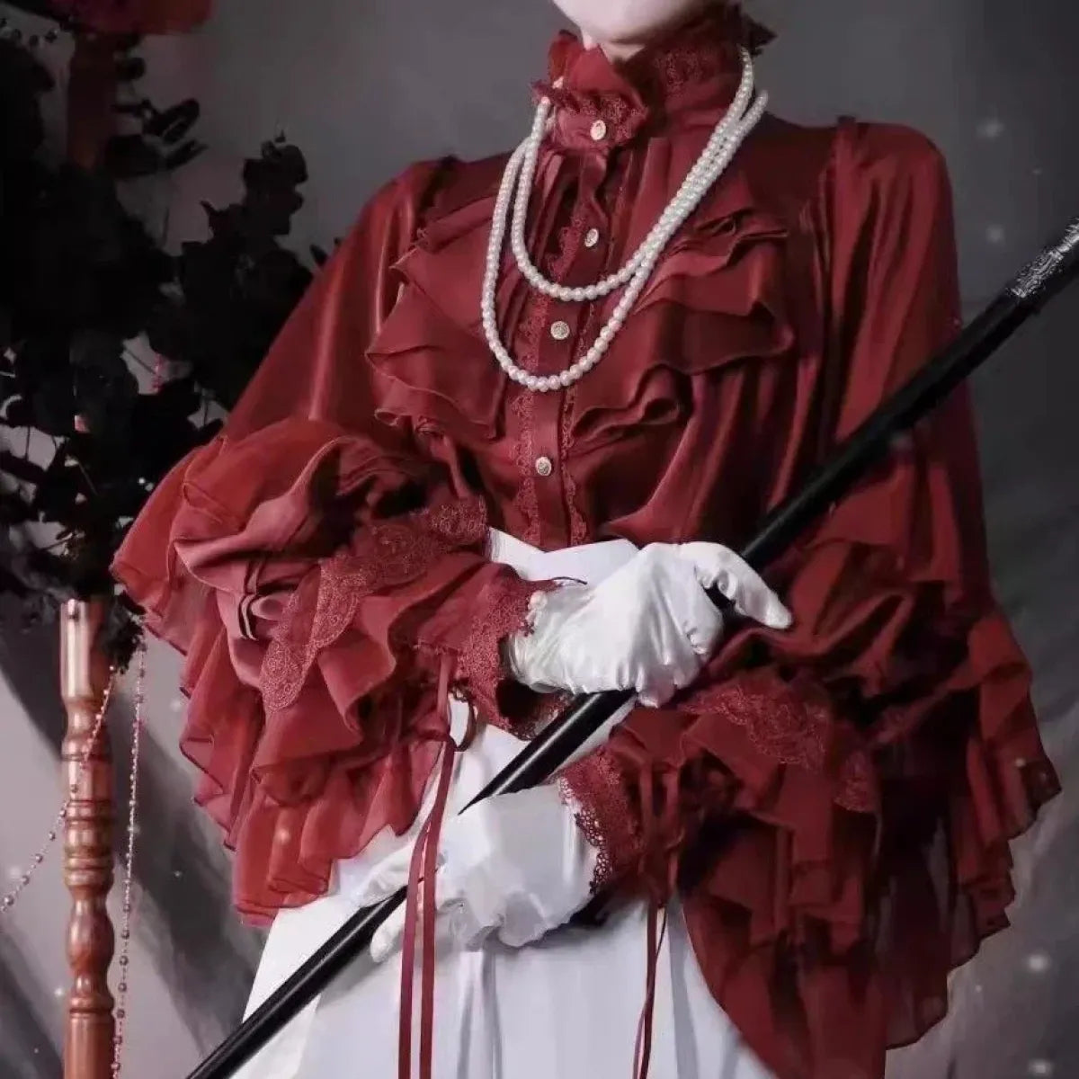 Gothic Lolita Ruffle Blouse