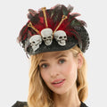 Gothic Skull, Bone & Feather Costume Hat
