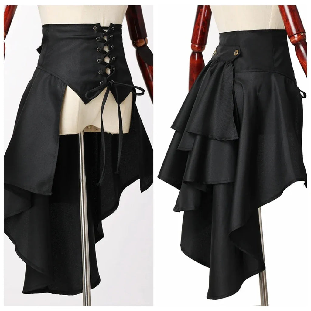 Victorian Gothic Steampunk Bustle Skirt