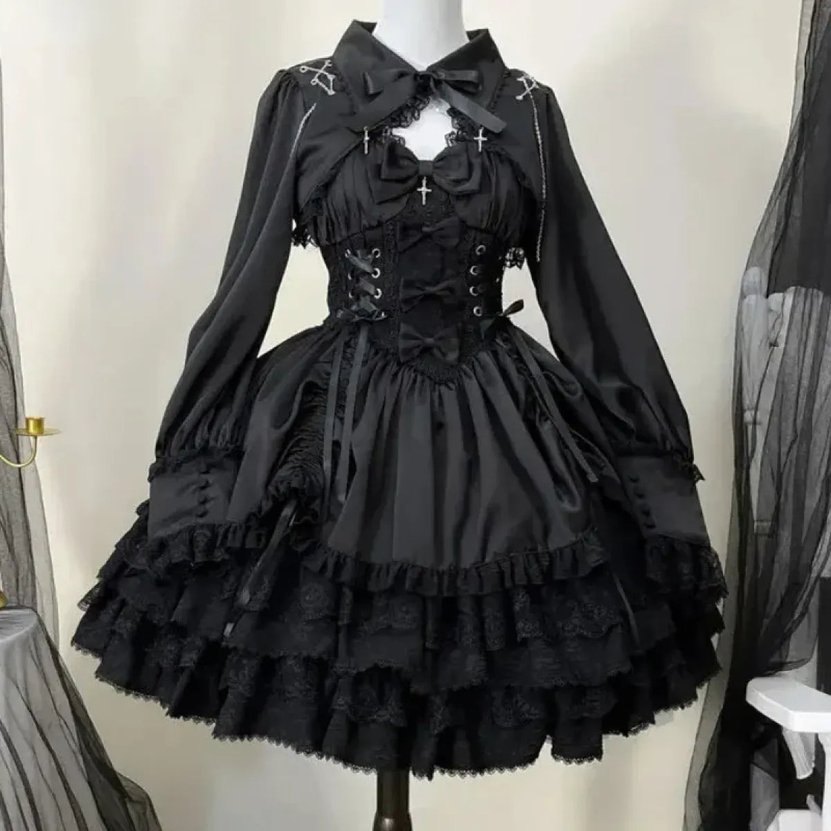 Gothic Victorian Lolita Lace Dress