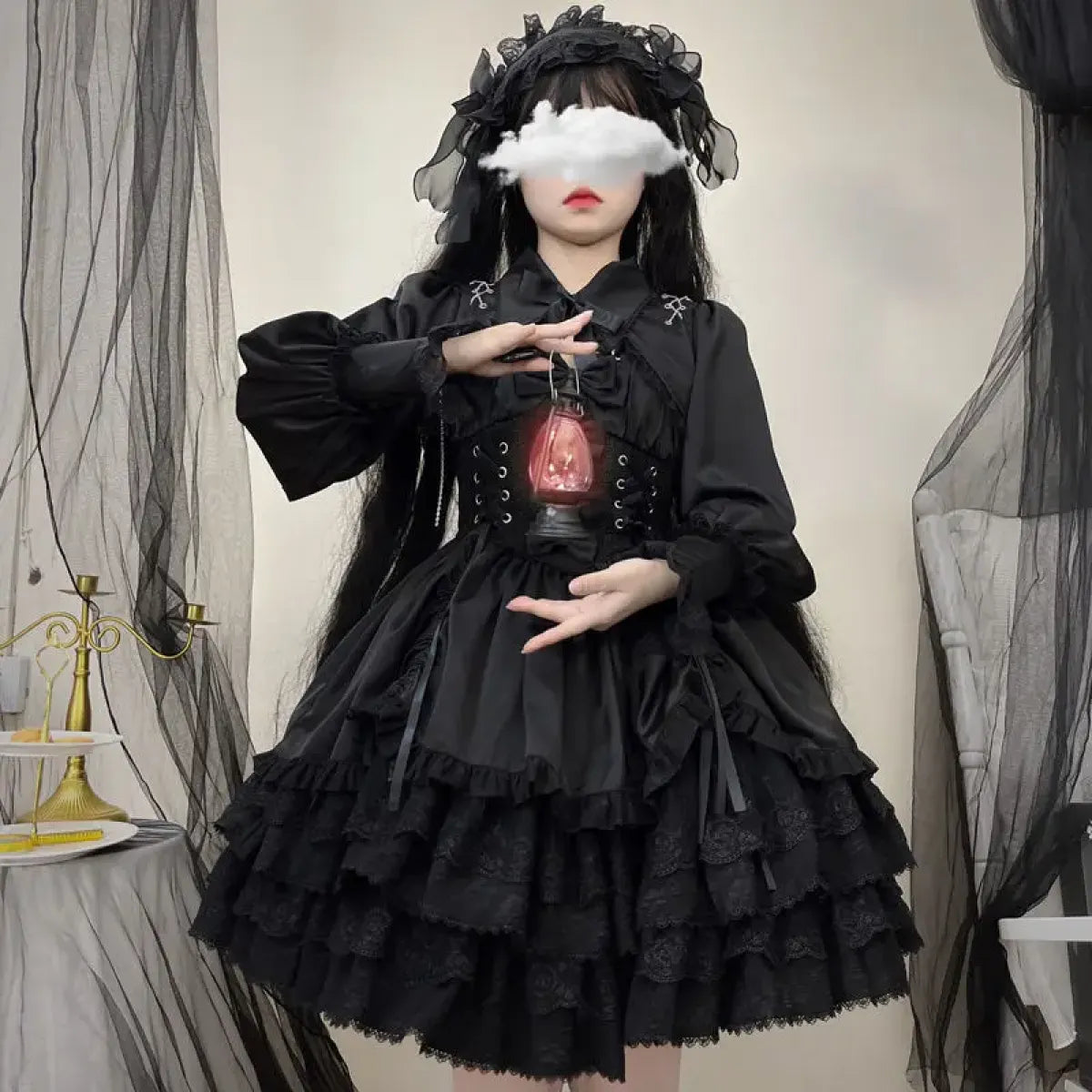 Gothic Victorian Lolita Lace Dress