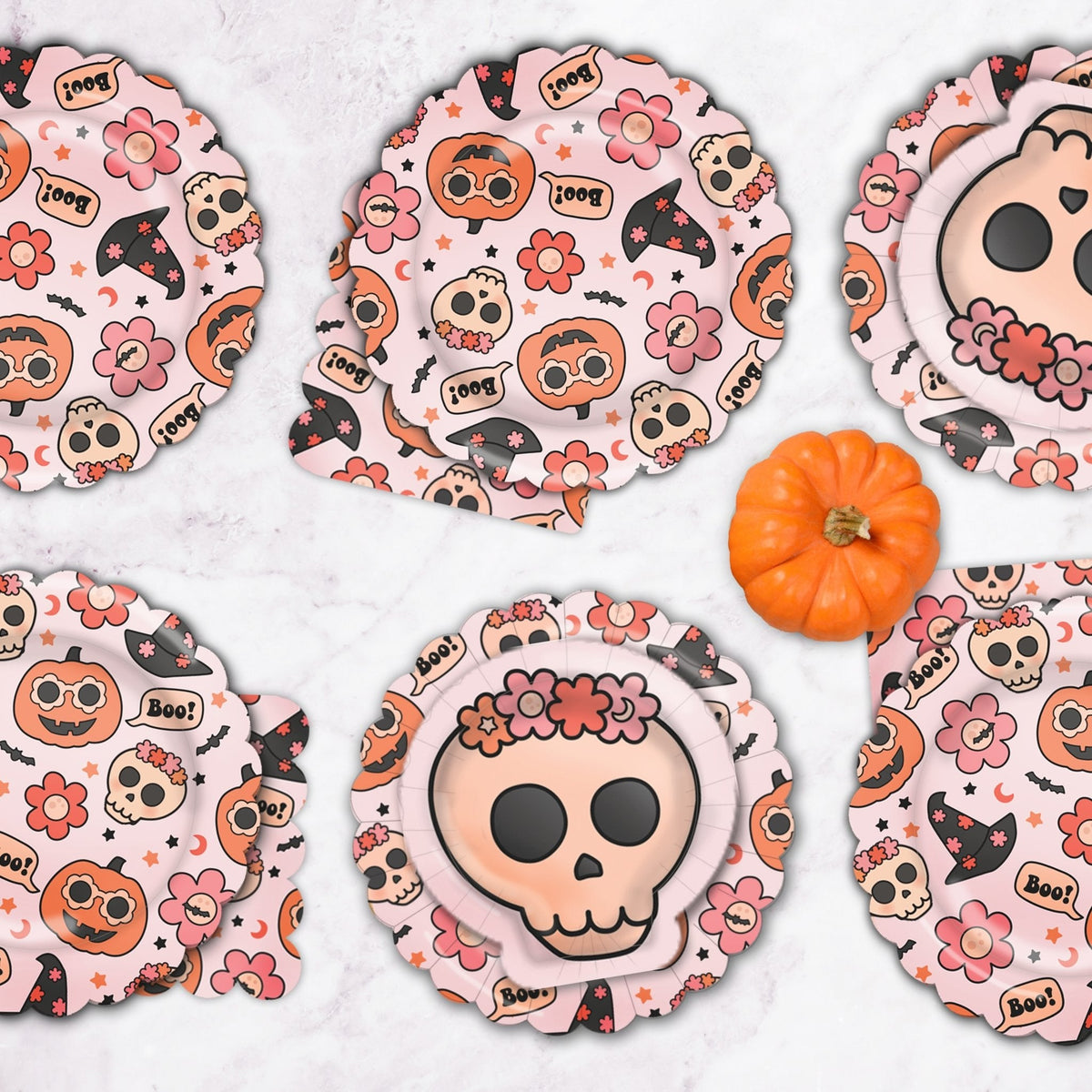 Groovy Halloween Plates 8 ct