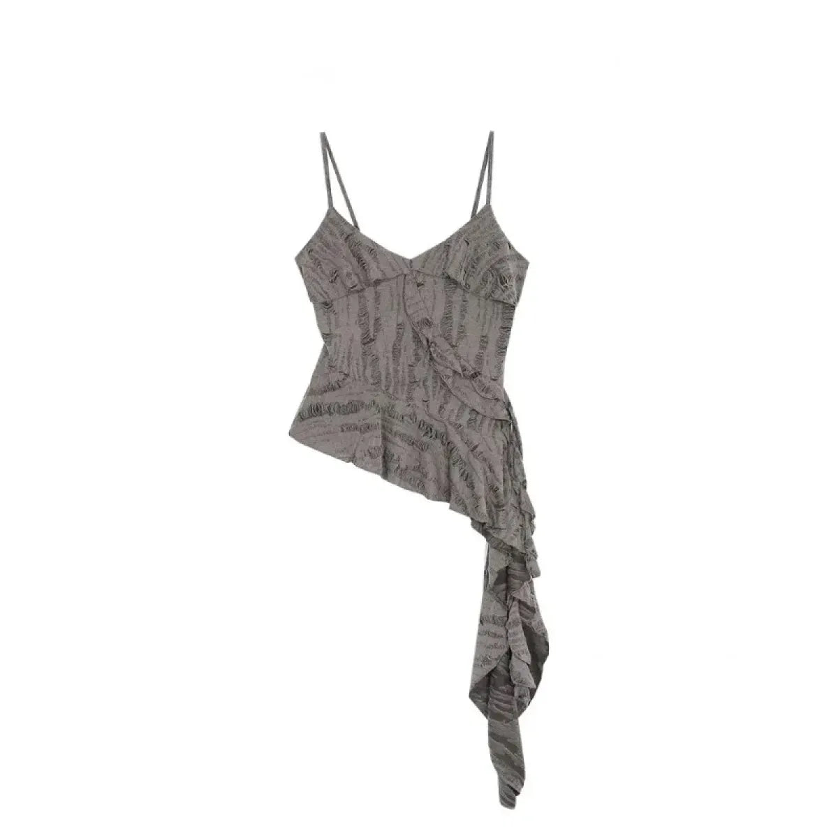 Asymmetrical Ruffle Punk Tank Top