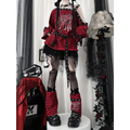 Striped Gothic Punk Top & Leg Warmers