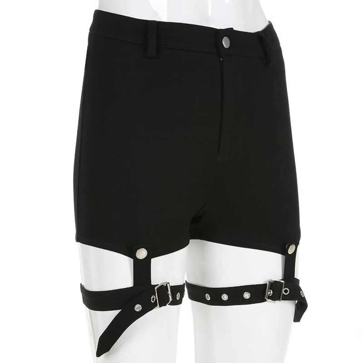 Hollow-Out Punk Shorts