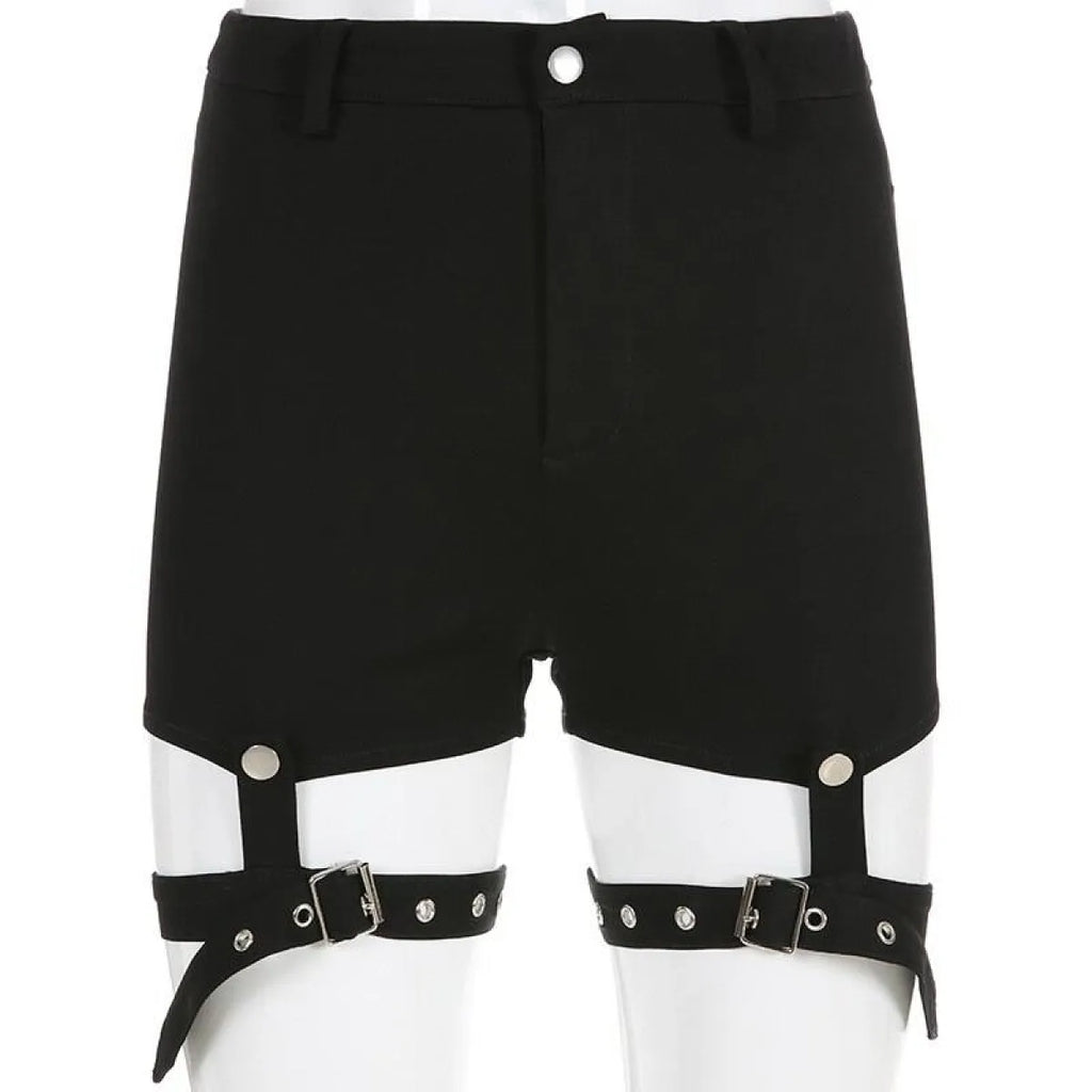 Hollow-Out Punk Shorts