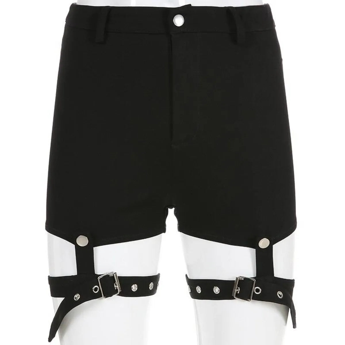 Hollow-Out Punk Shorts