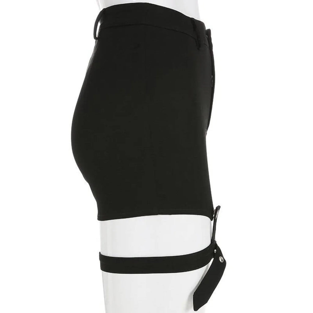 Hollow-Out Punk Shorts