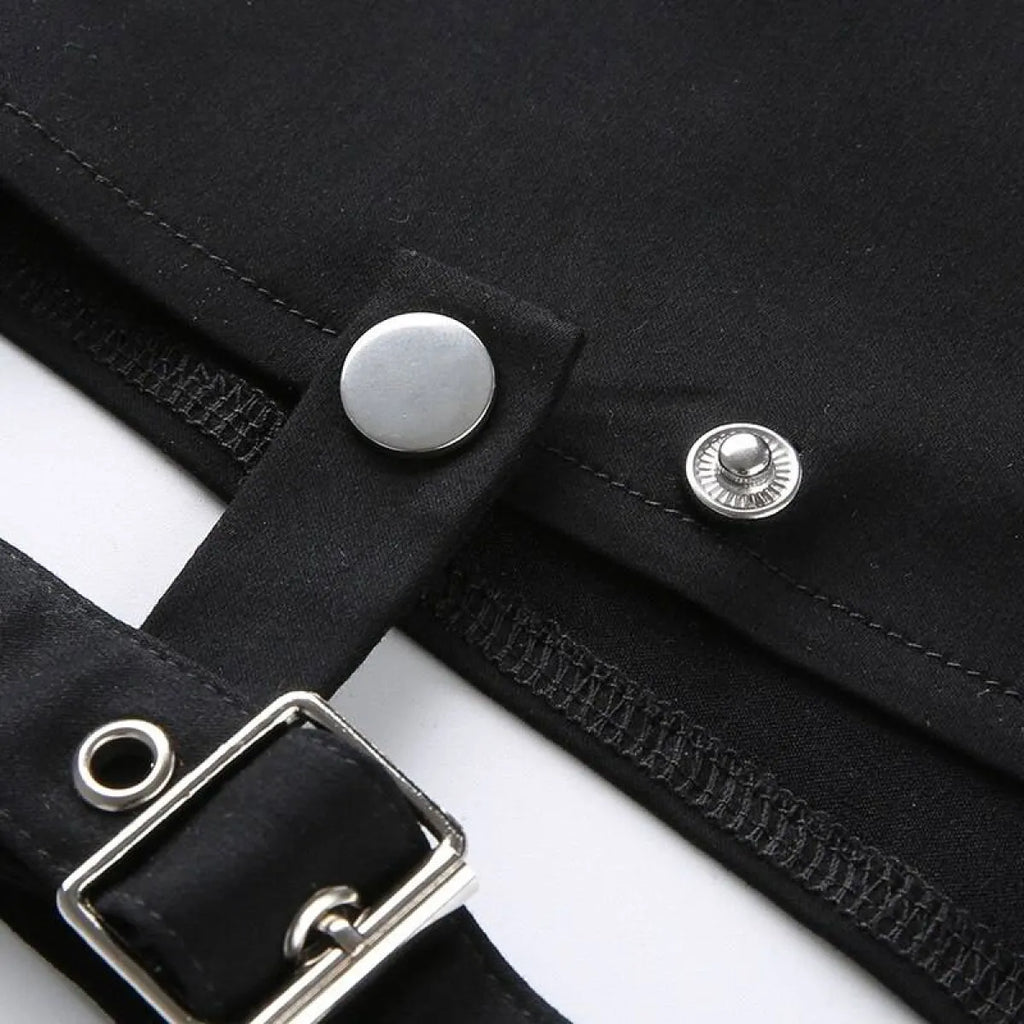 Hollow-Out Punk Shorts