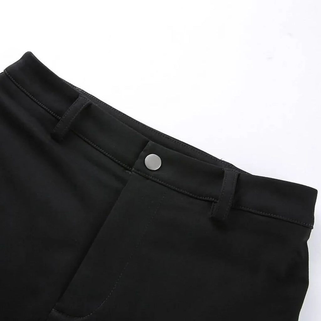 Hollow-Out Punk Shorts