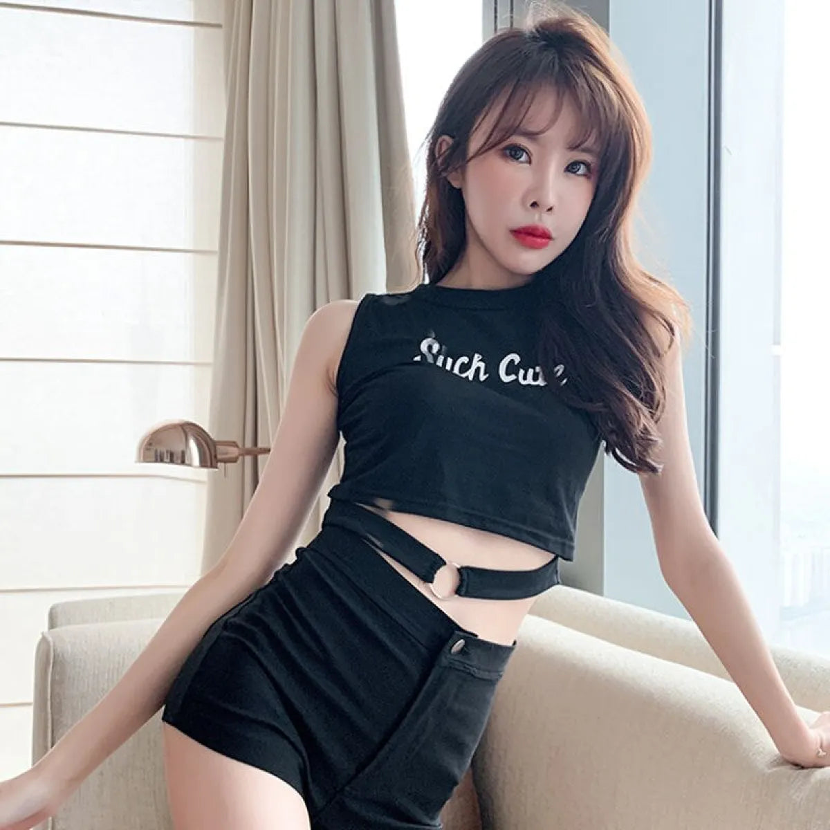 Hollow-Out Punk Shorts