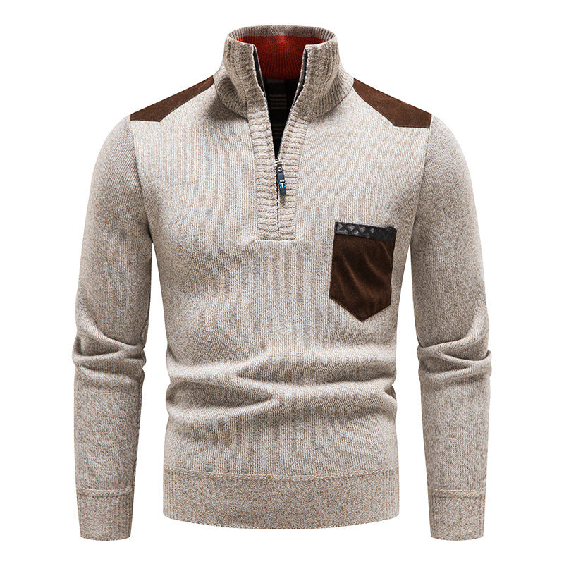 Men's  Neck Thickened Knit Pullover Sweater | For Autumn & Winter - # BOAA13510054