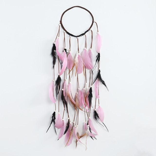 Feather Rope Crown Hair Band with feathers