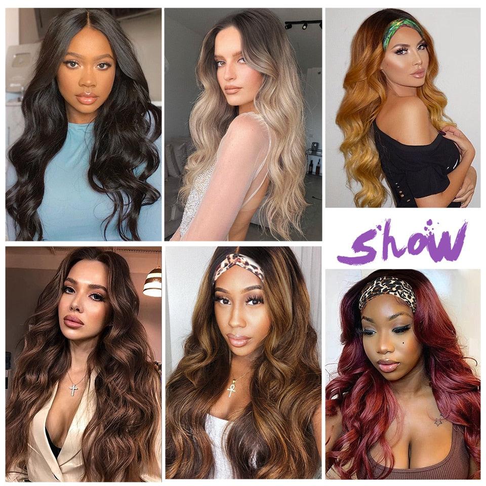 Long Body Wave Golden Brown Wig