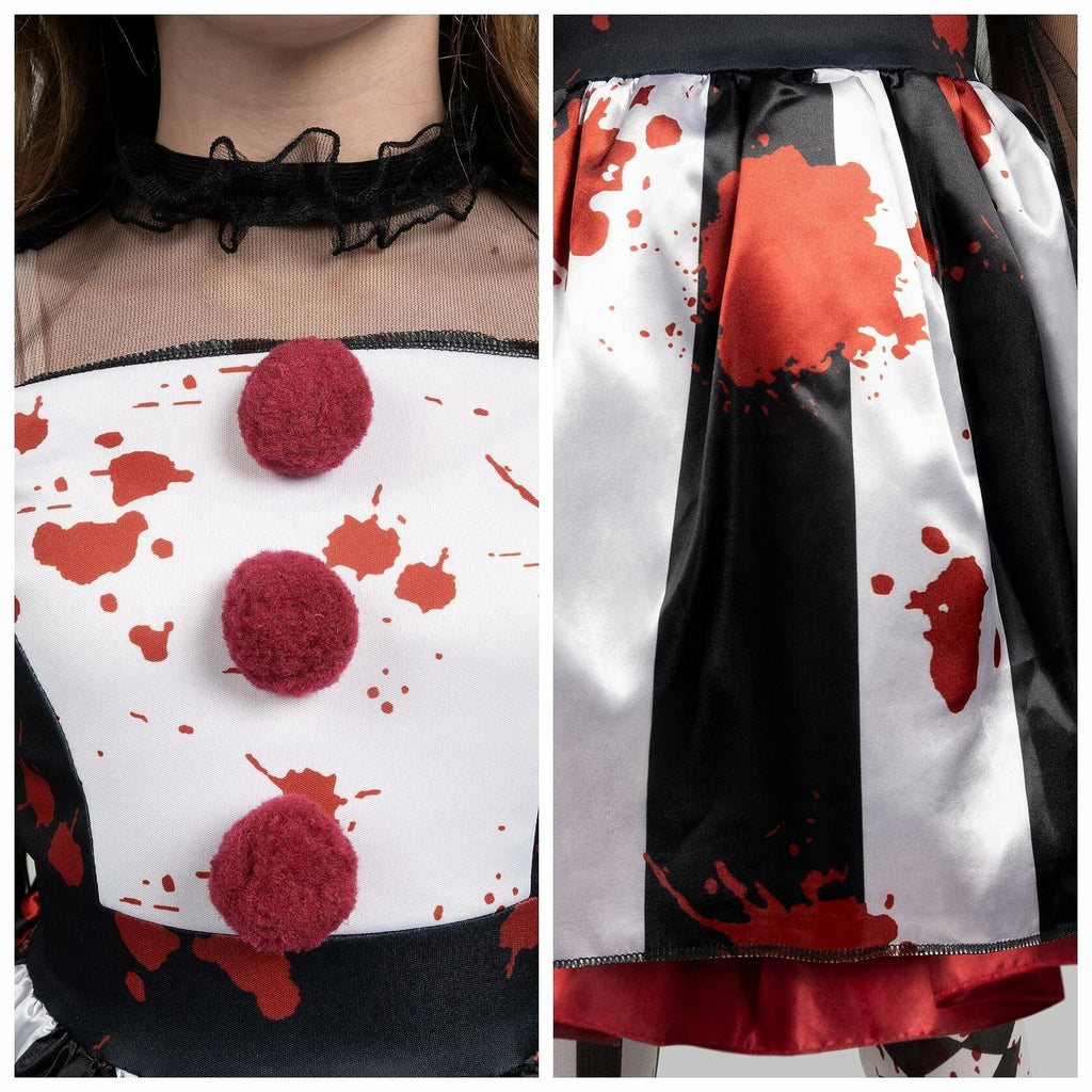 Girls Scary Clown Costume