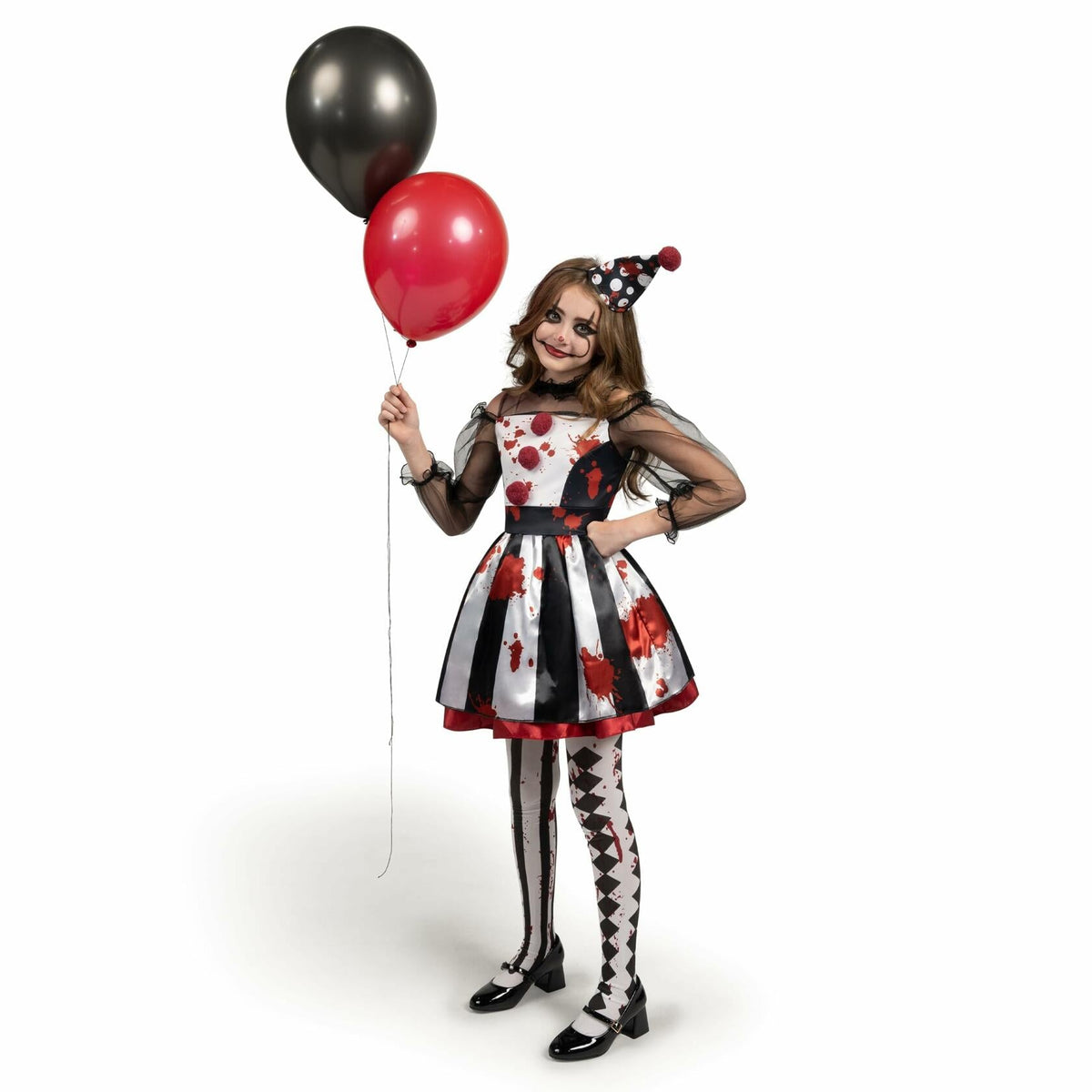 Girls Scary Clown Costume