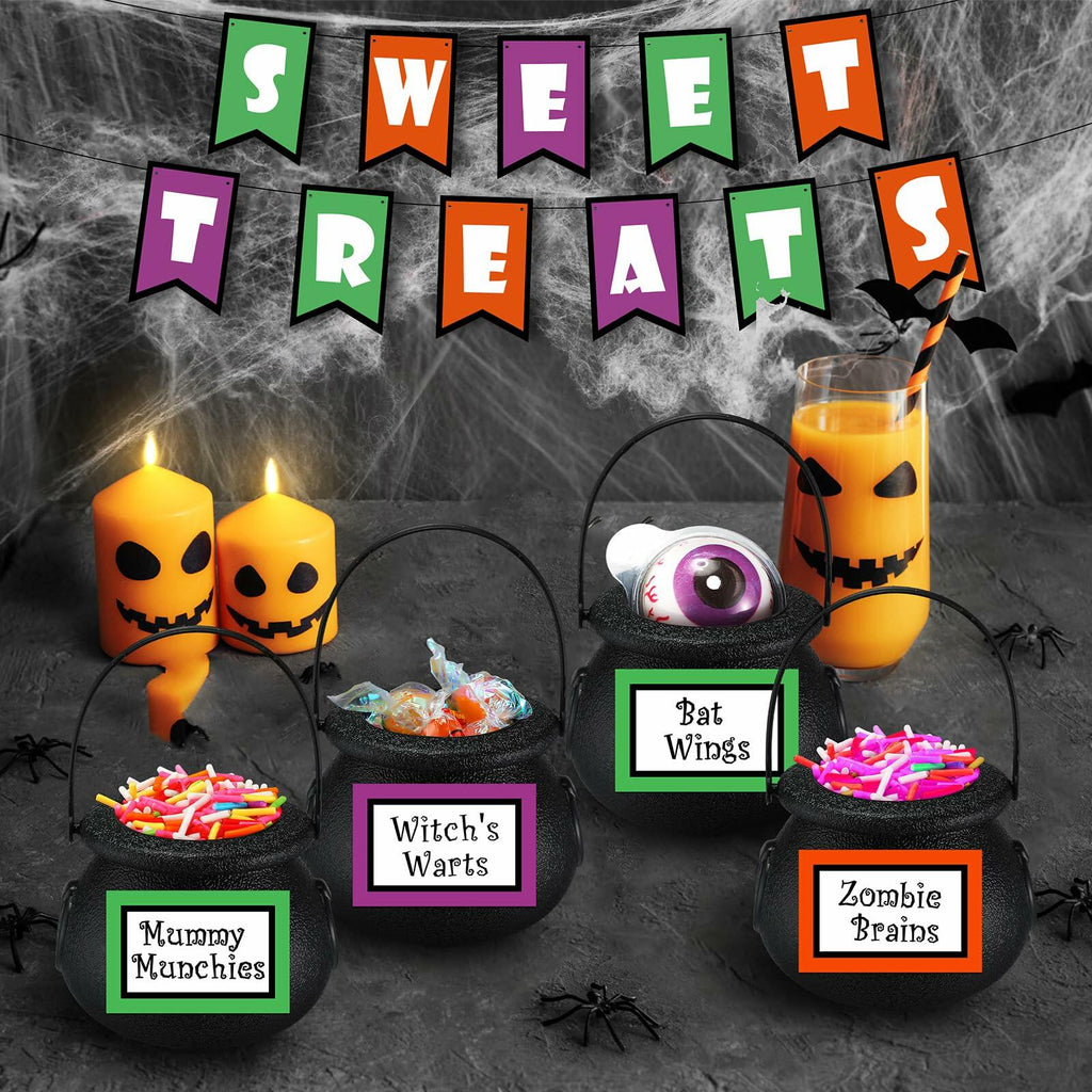 Witch Party Favors Black Mini Cauldrons 2.8" 12pcs