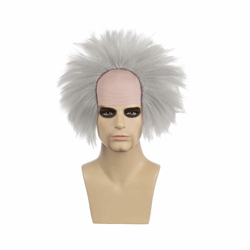 Balding crazy gray hair wig