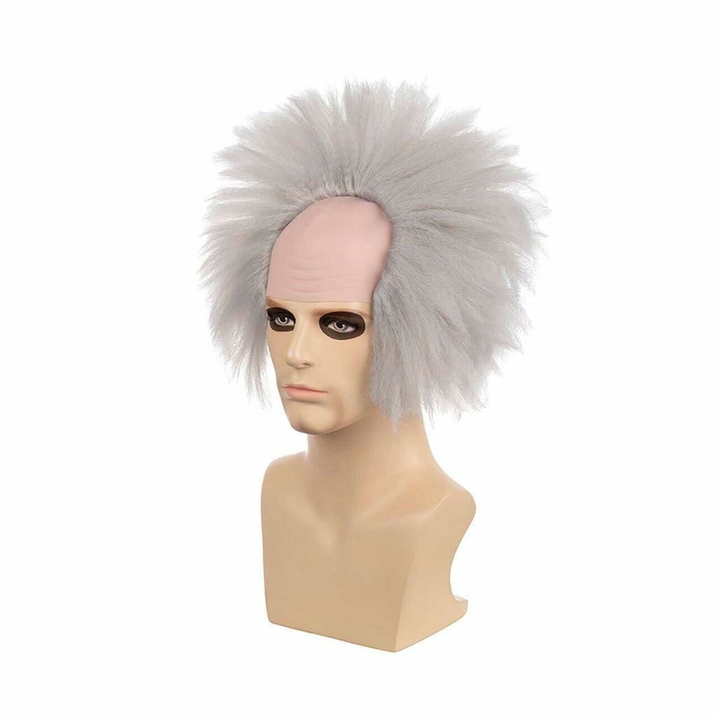 Balding crazy gray hair wig